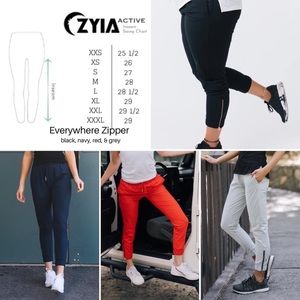 Zyia Everywhere Zipper Jogger, Black, Large